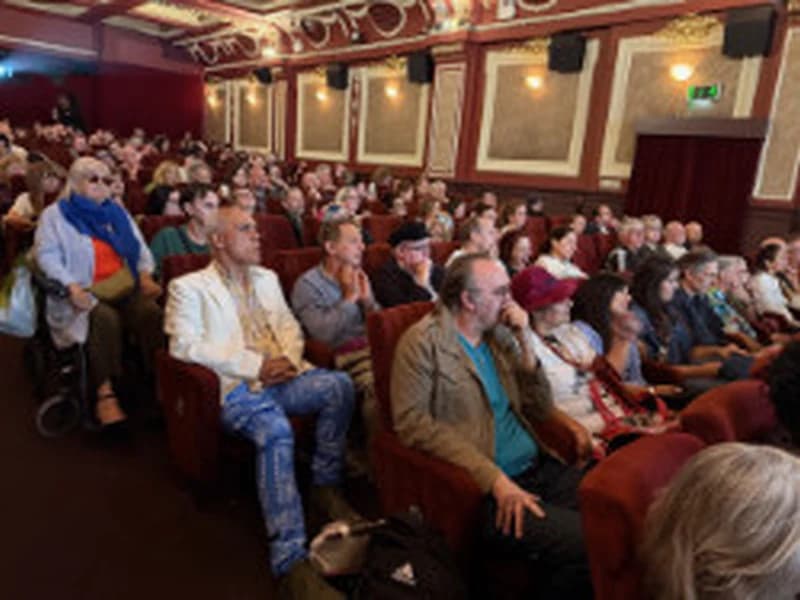Audience seated at a Portobello Film Festival screening.